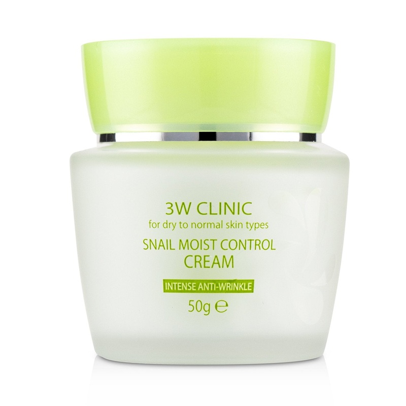 3W Clinic Snail Moist Control Cream (Intensive Anti-Wrinkle) - For Dry to Normal Skin Types  50g/1.7oz