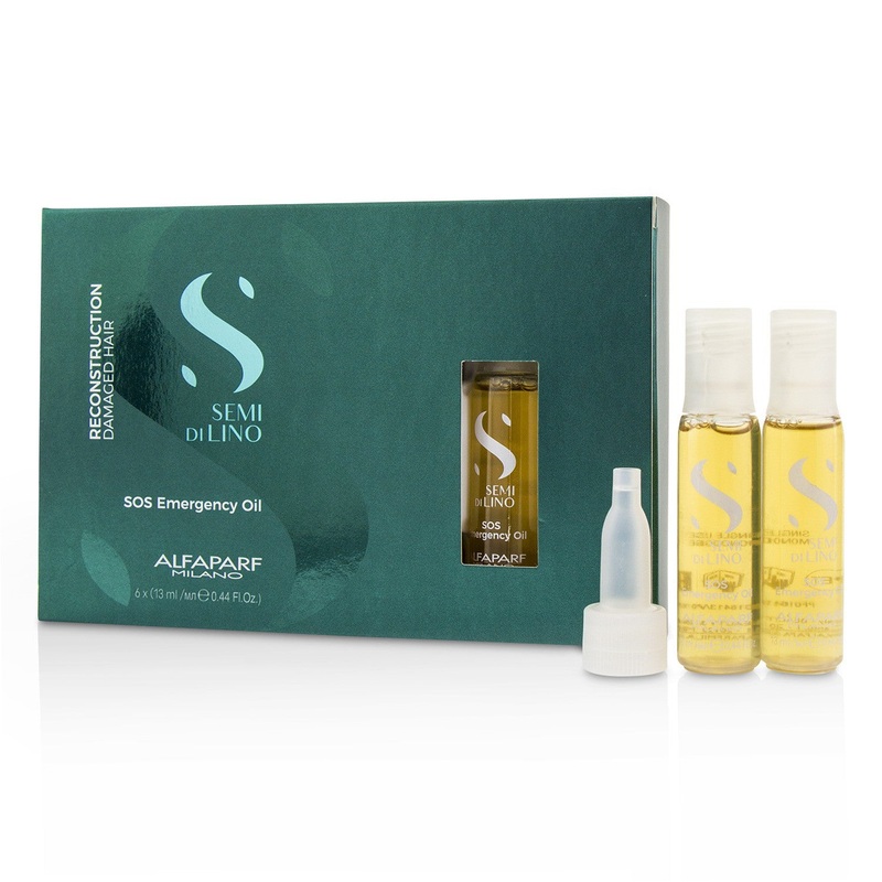 AlfaParf Semi Di Lino Reconstruction SOS Emergency Oil (Damaged Hair)  6x13ml/0.44oz