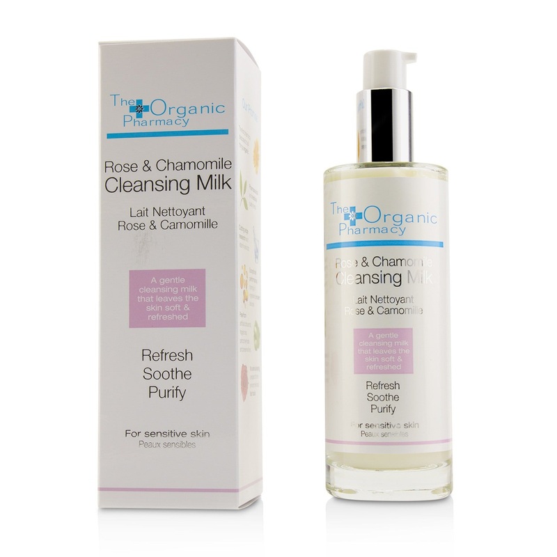 The Organic Pharmacy Rose & Chamomile Cleansing Milk - For Sensitive Skin  100ml/3.3oz