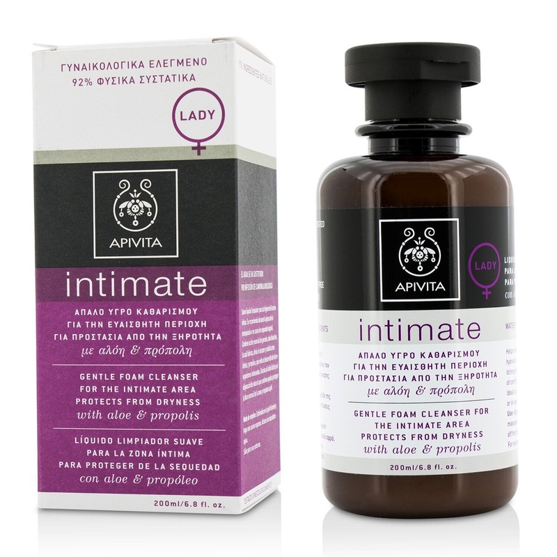 Apivita Intimate Gentle Foam Cleanser For The Intimate Area Protects From Dryness with Aloe & Propolis  200ml/6.8oz