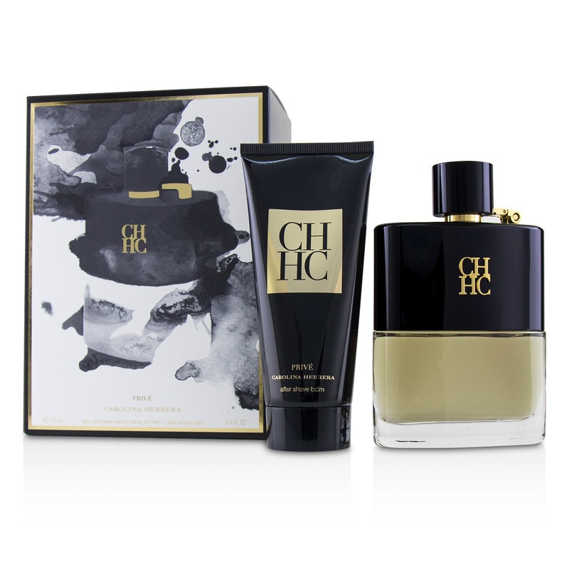 Carolina Herrera CH Prive Coffret: Eau De Toilette Spray 100ml/3.4oz + After Shave Balm 100ml/3.4oz  2pcs