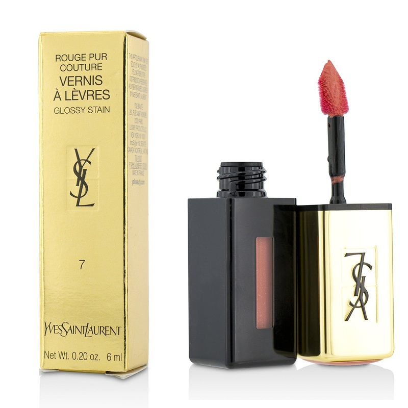 Yves Saint Laurent Rouge Pur Couture Vernis a Levres Glossy Stain - # 7 Corail Aquatique  6ml/0.2oz