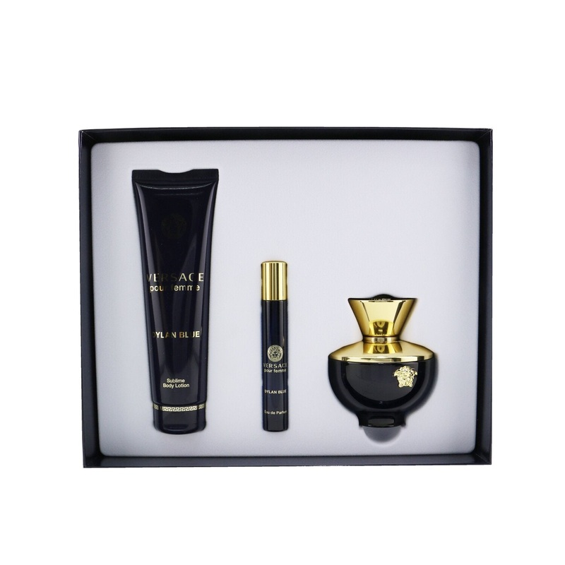 Versace Dylan Blue Coffret: Eau De Parfum Spray100ml/3.4oz + Body Lotion 150ml/5oz + Eau De Parfum Spray 10ml/0.3oz  3pcs