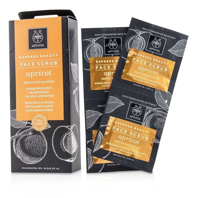 Apivita Express Beauty Face Scrub with Apricot (Gentle Exfoliation)  6x(2x8ml)