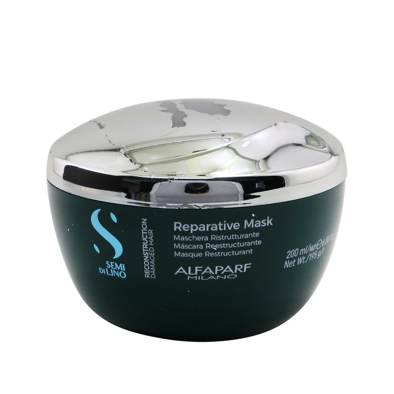 AlfaParf Semi Di Lino Reconstruction Reparative Mask - Damaged Hair (Packaging Slightly Defected)  200ml/6.88oz