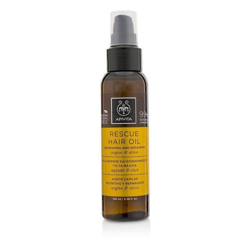 Apivita Rescue Hair Oil with Argan & Olive (For All Hair Types)  100ml/3.38oz