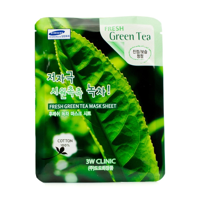 3W Clinic Mask Sheet - Fresh Green Tea  10pcs