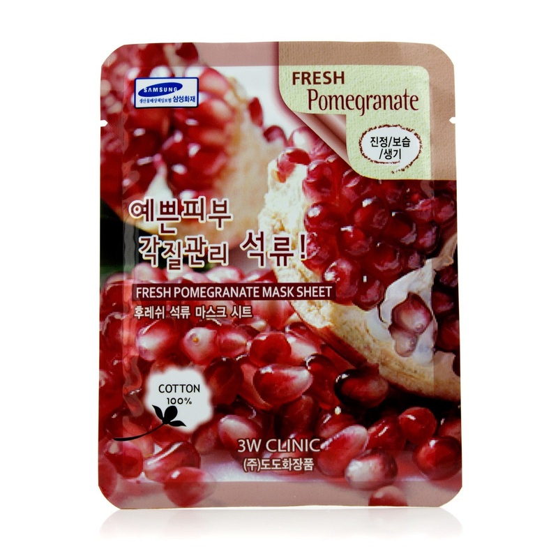 3W Clinic Mask Sheet - Fresh Pomegranate  10pcs