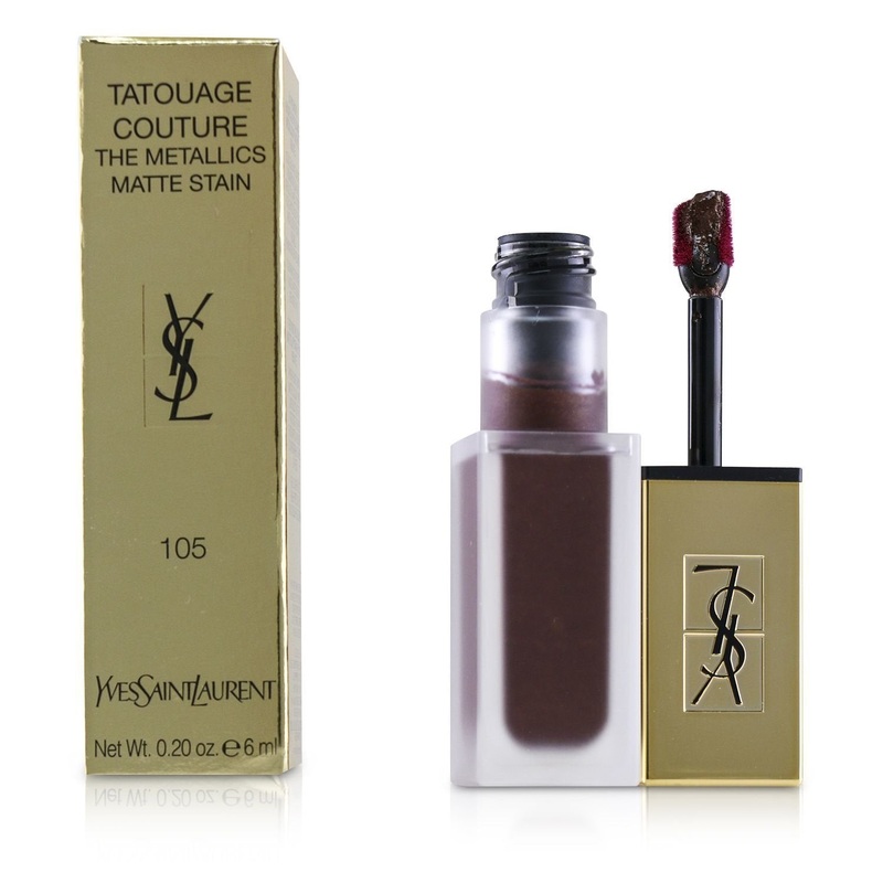 Yves Saint Laurent Tatouage Couture The Metallics - # 105 Magnetic Prune Temper  6ml/0.2oz