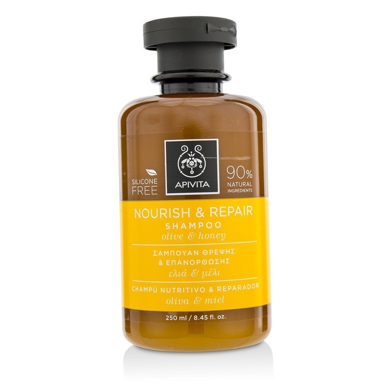 Apivita Nourish & Repair Shampoo with Olive & Honey (For Dry-Damaged Hair)  250ml/8.45oz