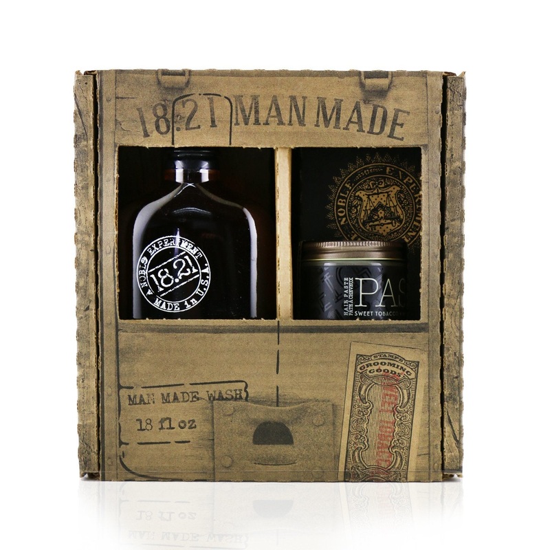 18.21 Man Made Man Made Wash & Paste Set - # Sweet Tobacco: 1x Shampoo, Conditioner & Body Wash 530ml + 1x Hair Paste 56.7g  2pcs