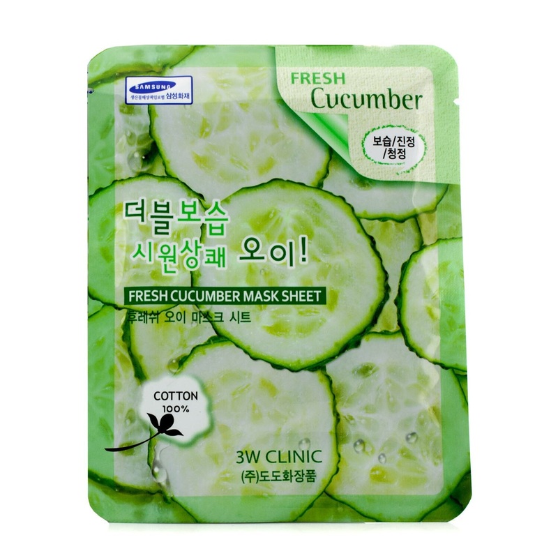 3W Clinic Mask Sheet - Fresh Cucumber  10pcs