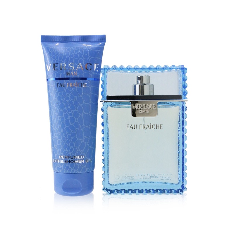 Versace Eau Fraiche Coffret: Eau De Toilette Spray 100ml/3.4oz + Perfumed Bath & Shower Gel 100ml/3.4oz  2pcs