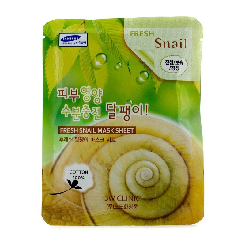 3W Clinic Mask Sheet - Fresh Snail  10pcs