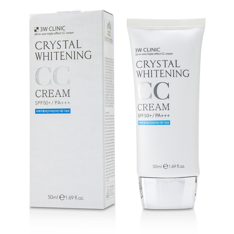 3W Clinic Crystal Whitening CC Cream SPF 50+/PA+++ - #01 Glitter Beige  50ml/1.69oz