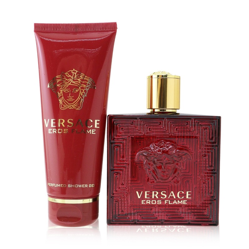 Versace Eros Flame Coffret: Eau De Parfum Spray 100ml/3.4oz + Shower Gel 100ml/3.4oz  2pcs