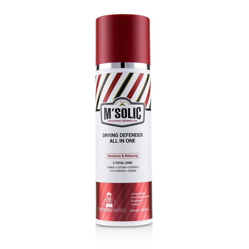 SNP M'Solic Drying Defender All In One (Toner+Lotion+Essence+Eye Cream+Cream) - Moisture & Relaxing  130ml/4.39oz