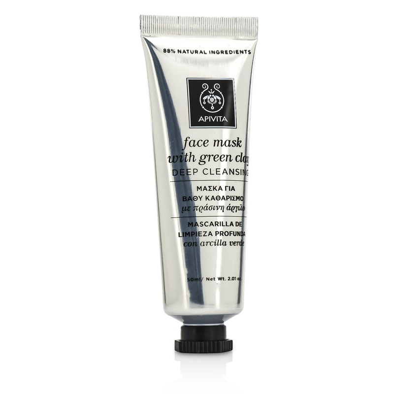 Apivita Face Mask with Green Clay - Deep Cleansing  50ml/2.01oz