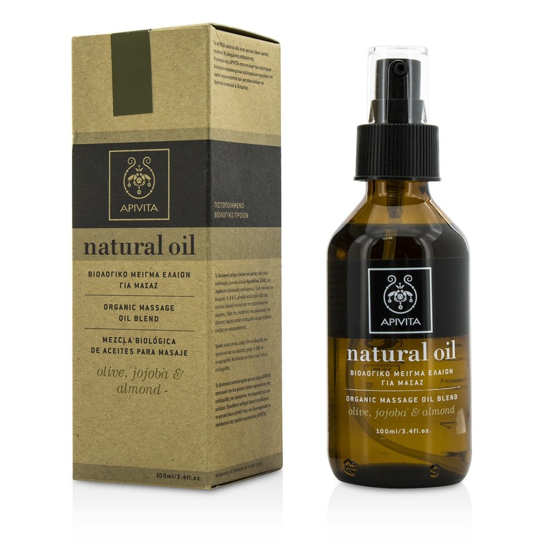 Apivita Natural Oil - Olive, Jojoba & Almond Organic Massage Oil Blend  100ml/3.4oz