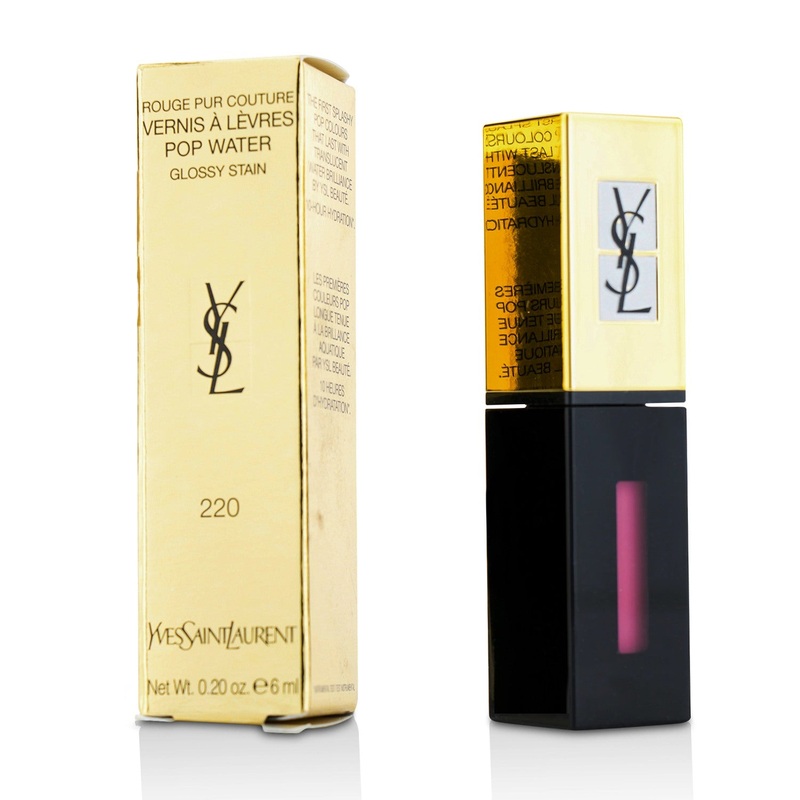 Yves Saint Laurent Rouge Pur Couture Vernis A Levres Pop Water Glossy Stain - #220 Nude Steam  6ml/0.2oz