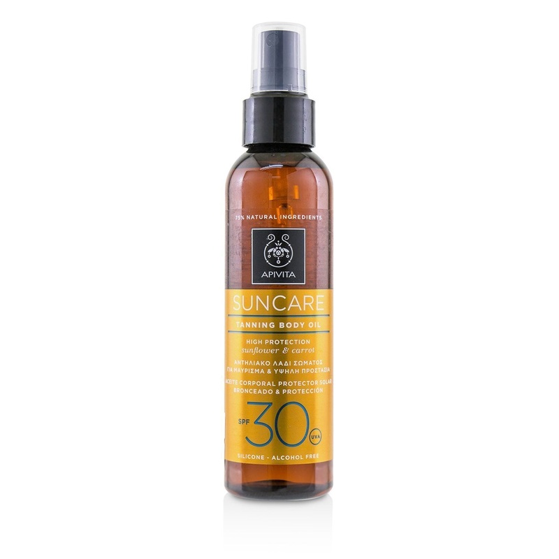 Apivita Suncare Tanning Body Oil SPF 30 With Sunflower & Carrot  150ml/5oz